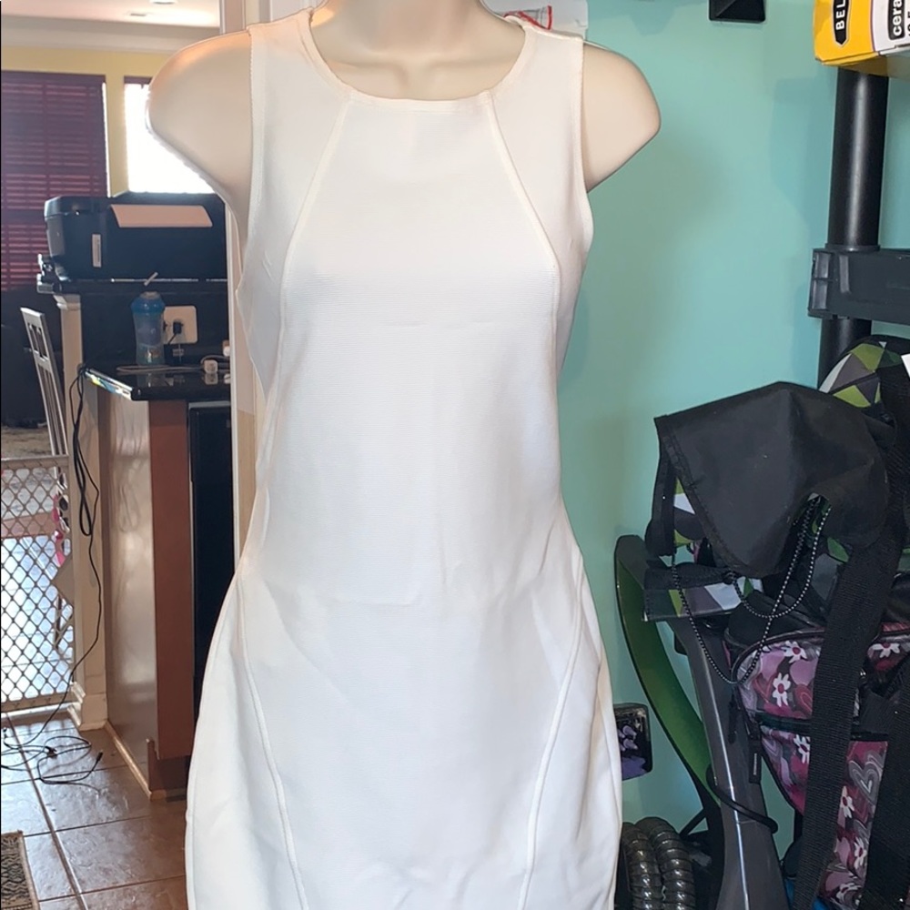 White/Off White Ribbed Dress